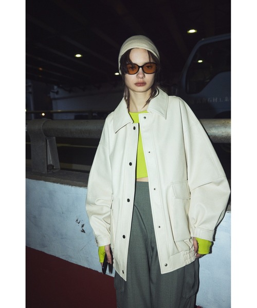 SLY（スライ）の「FINE KNIT BEANIE ファインニット ビーニー ニット帽 ニットキャップ（ニットキャップ/ビーニー・レディース・アイボリー/ブラック・FREE）」の14枚目の写真