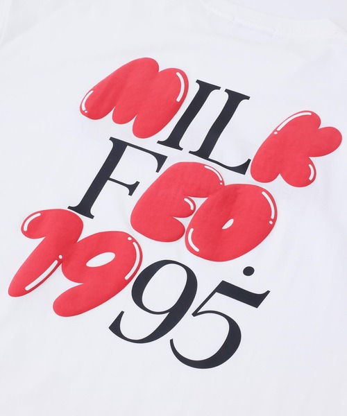 MILKFED.（ミルクフェド）の「FLUFFY LOGO TOP（Tシャツ/カットソー・レディース・ブラック/ホワイト/ライトパープル・ONE SIZE）」の10枚目の写真