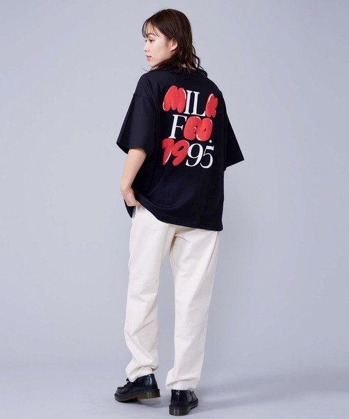 MILKFED.（ミルクフェド）の「FLUFFY LOGO TOP（Tシャツ/カットソー・レディース・ブラック/ホワイト/ライトパープル・ONE SIZE）」の12枚目の写真