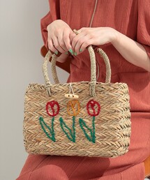 Ray BEAMS | Casselini × Ray BEAMS / 別注 刺繍 バスケット バッグ(トートバッグ)