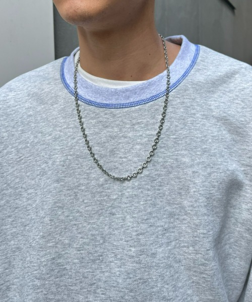 CIAOPANIC（チャオパニック）の「配色ステッチ裏毛スウェット（スウェット・レディース・グレー/チャコールグレー/パープル・FREE）」の6枚目の写真