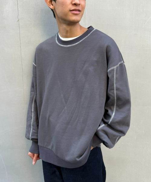 【チャオ】 セール】【UNISEX】スラックス見え/あったかワイドスウェットパンツ