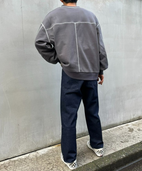 CIAOPANIC（チャオパニック）の「配色ステッチ裏毛スウェット（スウェット・レディース・グレー/チャコールグレー/パープル・FREE）」の20枚目の写真