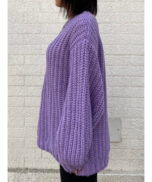 EGOIST（エゴイスト）の「カラーローゲージニットトップス（ニット/セーター・レディース・ブラック/アイボリー/グリーン/ブルー・FREE）」の18枚目の写真