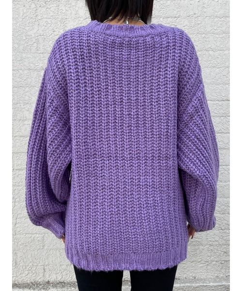 EGOIST（エゴイスト）の「カラーローゲージニットトップス（ニット/セーター・レディース・ブラック/アイボリー/グリーン/ブルー・FREE）」の14枚目の写真