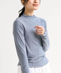 ボトルネックラメカットソー