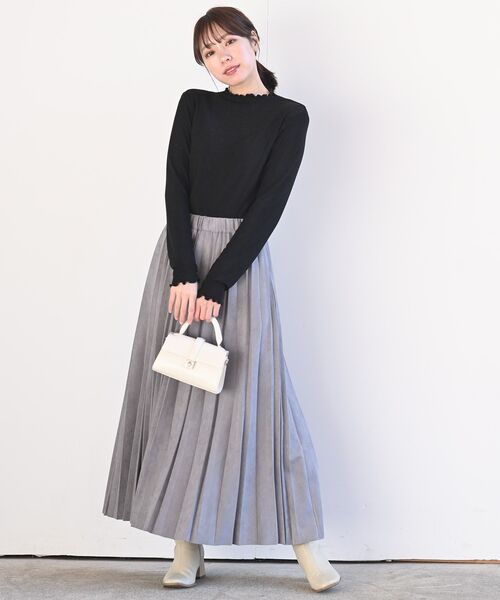 rps（アールピーエス）の「ボトルネックラメカットソー（Tシャツ/カットソー・レディース・ゴールド/ピンク/ブラック/シルバー/サックスブルー/ミント・フリー）」の7枚目の写真