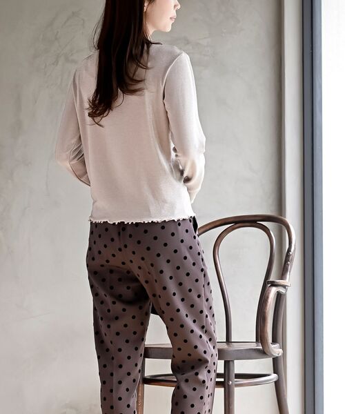 rps（アールピーエス）の「ボトルネックラメカットソー（Tシャツ/カットソー・レディース・ゴールド/ピンク/ブラック/シルバー/サックスブルー/ミント・フリー）」の11枚目の写真