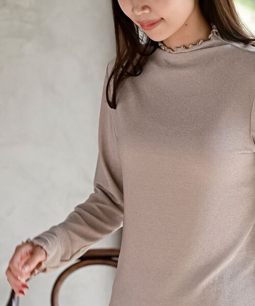 rps（アールピーエス）の「ボトルネックラメカットソー（Tシャツ/カットソー・レディース・ゴールド/ピンク/ブラック/シルバー/サックスブルー/ミント・フリー）」の13枚目の写真