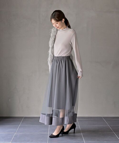 rps（アールピーエス）の「ボトルネックラメカットソー（Tシャツ/カットソー・レディース・ゴールド/ピンク/ブラック/シルバー/サックスブルー/ミント・フリー）」の17枚目の写真