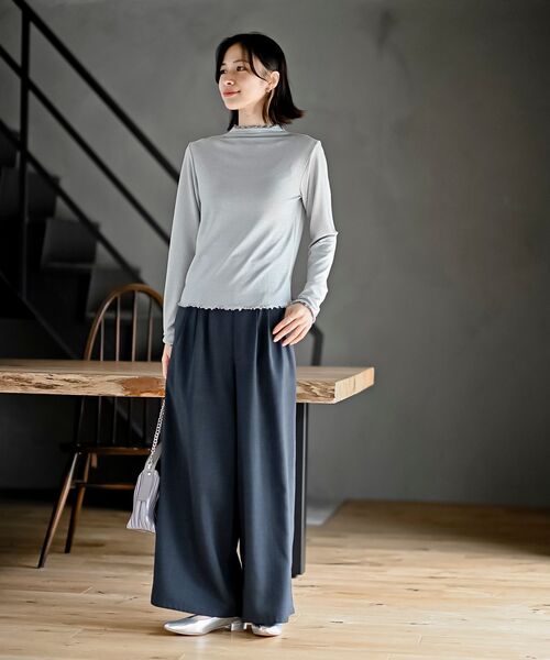 rps（アールピーエス）の「ボトルネックラメカットソー（Tシャツ/カットソー・レディース・ゴールド/ピンク/ブラック/シルバー/サックスブルー/ミント・フリー）」の19枚目の写真