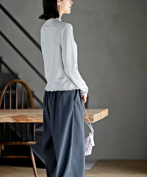 rps（アールピーエス）の「ボトルネックラメカットソー（Tシャツ/カットソー・レディース・ゴールド/ピンク/ブラック/シルバー/サックスブルー/ミント・フリー）」の21枚目の写真