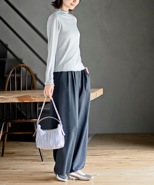 rps（アールピーエス）の「ボトルネックラメカットソー（Tシャツ/カットソー・レディース・ゴールド/ピンク/ブラック/シルバー/サックスブルー/ミント・フリー）」の22枚目の写真