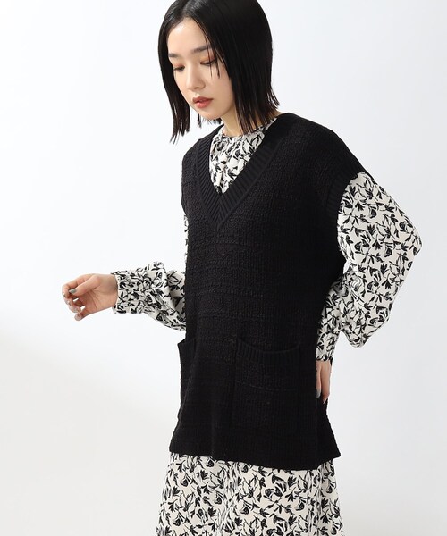 THE SHOP TK (ザ ショップ ティーケー )の「◆【洗える】ツイード風ニットベスト(ベスト・レディース・ブラック系3/ベージュ系その他7・99)」の11枚目の写真