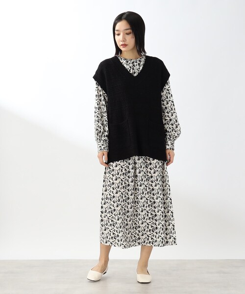 THE SHOP TK (ザ ショップ ティーケー )の「◆【洗える】ツイード風ニットベスト(ベスト・レディース・ブラック系3/ベージュ系その他7・99)」の12枚目の写真