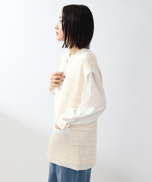 THE SHOP TK (ザ ショップ ティーケー )の「◆【洗える】ツイード風ニットベスト(ベスト・レディース・ブラック系3/ベージュ系その他7・99)」の17枚目の写真
