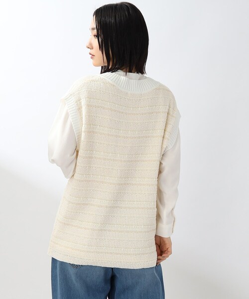 THE SHOP TK (ザ ショップ ティーケー )の「◆【洗える】ツイード風ニットベスト(ベスト・レディース・ブラック系3/ベージュ系その他7・99)」の18枚目の写真