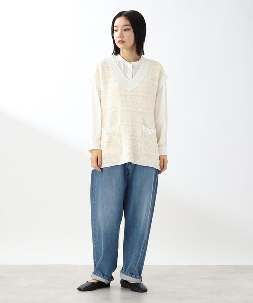 THE SHOP TK (ザ ショップ ティーケー )の「◆【洗える】ツイード風ニットベスト(ベスト・レディース・ブラック系3/ベージュ系その他7・99)」の21枚目の写真