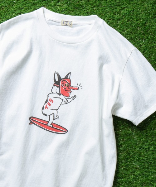 The Endless Summer（エンドレスサマー）の「TES LUCK-PUSHER T-SHIRT / Tシャツ（Tシャツ/カットソー・メンズ・サックスブルー/ベージュ/ホワイト・X-LARGE/MEDIUM/SMALL/LARGE）」の6枚目の写真