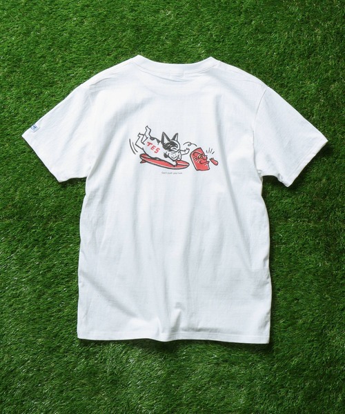 The Endless Summer（エンドレスサマー）の「TES LUCK-PUSHER T-SHIRT / Tシャツ（Tシャツ/カットソー・メンズ・サックスブルー/ベージュ/ホワイト・X-LARGE/MEDIUM/SMALL/LARGE）」の4枚目の写真