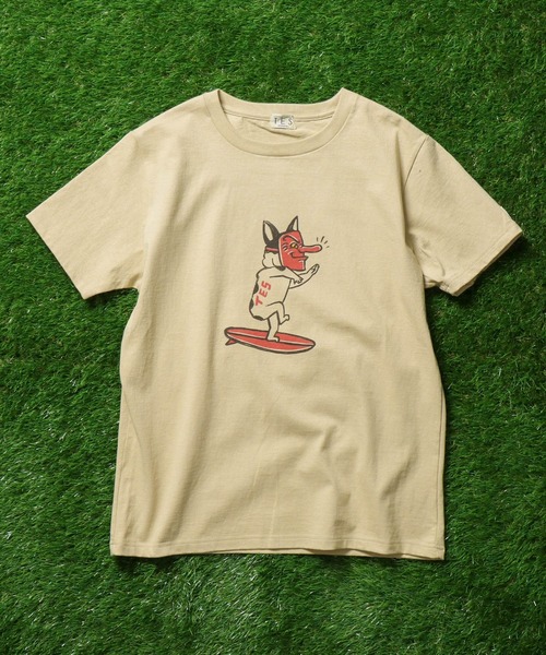 The Endless Summer（エンドレスサマー）の「TES LUCK-PUSHER T-SHIRT / Tシャツ（Tシャツ/カットソー・メンズ・サックスブルー/ベージュ/ホワイト・X-LARGE/MEDIUM/SMALL/LARGE）」の13枚目の写真