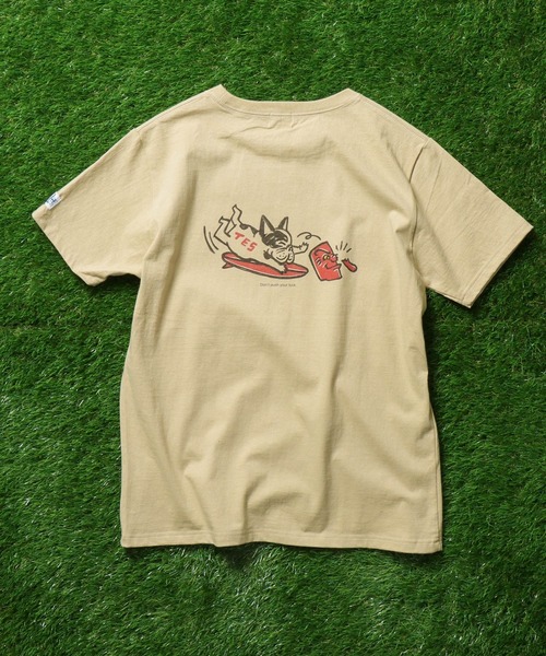 The Endless Summer（エンドレスサマー）の「TES LUCK-PUSHER T-SHIRT / Tシャツ（Tシャツ/カットソー・メンズ・サックスブルー/ベージュ/ホワイト・X-LARGE/MEDIUM/SMALL/LARGE）」の11枚目の写真
