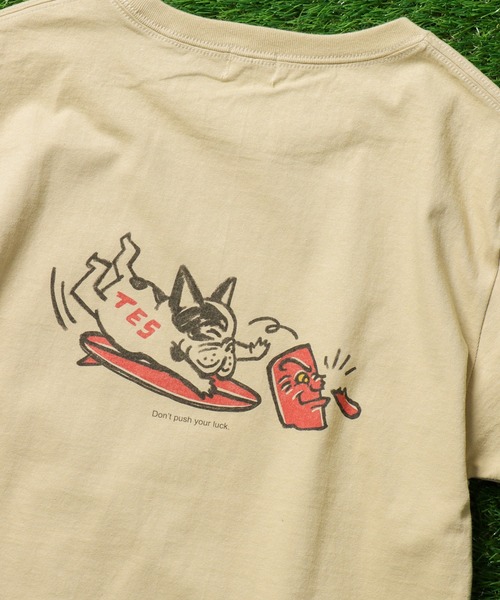The Endless Summer（エンドレスサマー）の「TES LUCK-PUSHER T-SHIRT / Tシャツ（Tシャツ/カットソー・メンズ・サックスブルー/ベージュ/ホワイト・X-LARGE/MEDIUM/SMALL/LARGE）」の12枚目の写真