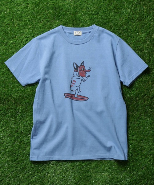 The Endless Summer（エンドレスサマー）の「TES LUCK-PUSHER T-SHIRT / Tシャツ（Tシャツ/カットソー・メンズ・サックスブルー/ベージュ/ホワイト・X-LARGE/MEDIUM/SMALL/LARGE）」の5枚目の写真