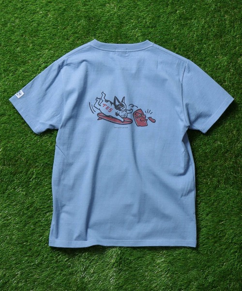 The Endless Summer（エンドレスサマー）の「TES LUCK-PUSHER T-SHIRT / Tシャツ（Tシャツ/カットソー・メンズ・サックスブルー/ベージュ/ホワイト・X-LARGE/MEDIUM/SMALL/LARGE）」の10枚目の写真