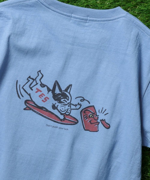 The Endless Summer（エンドレスサマー）の「TES LUCK-PUSHER T-SHIRT / Tシャツ（Tシャツ/カットソー・メンズ・サックスブルー/ベージュ/ホワイト・X-LARGE/MEDIUM/SMALL/LARGE）」の7枚目の写真