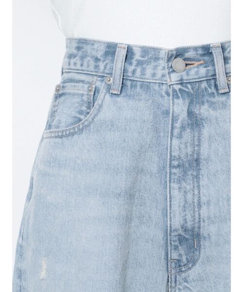 CALNAMUR(カルナムール)の「ハイウエストスリップドデニム(デニムパンツ・レディース・ブルー・SMALL/MEDIUM)」の2枚目の写真