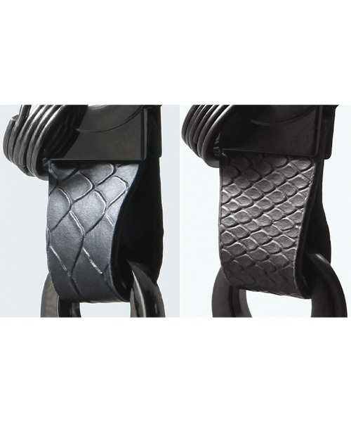 NILWAY（ニルウェイ）の「パイソン柄PUレザーカラビナキーホルダー（キーホルダー・メンズ・ブラック/シルバー/チャコール・FREE）」の11枚目の写真