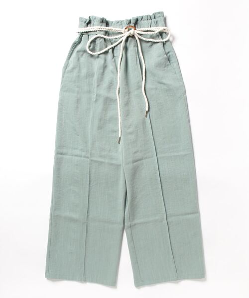 STYLEBLOCK(スタイルブロック)の「リネンタッチベルト付きリラックスパンツ(その他パンツ・レディース・ブラック/ベージュ/ミント/マスタード・M)」の4枚目の写真
