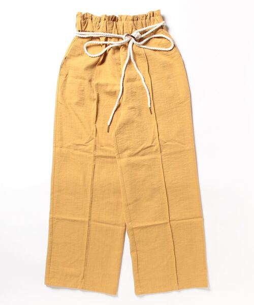 STYLEBLOCK(スタイルブロック)の「リネンタッチベルト付きリラックスパンツ(その他パンツ・レディース・ブラック/ベージュ/ミント/マスタード・M)」の1枚目の写真
