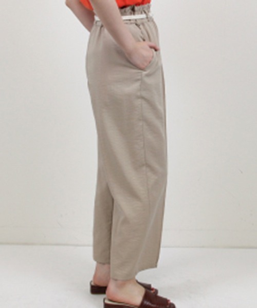 STYLEBLOCK(スタイルブロック)の「リネンタッチベルト付きリラックスパンツ(その他パンツ・レディース・ブラック/ベージュ/ミント/マスタード・M)」の7枚目の写真