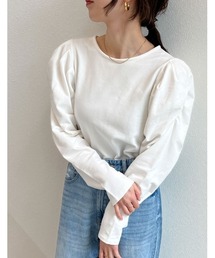 Re:EDIT | ボリュームショルダー裏毛トップス(Tシャツ/カットソー)
