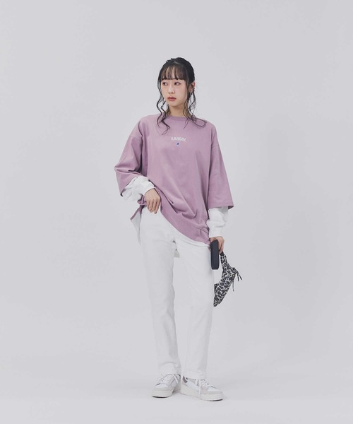 KANGOL(カンゴール)の「【KANGOL】レイヤード長袖Tシャツ(Tシャツ/カットソー・レディース・ベージュ/ネイビー/パープル・M/L)」の19枚目の写真