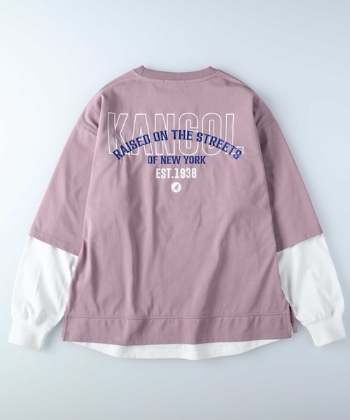 KANGOL(カンゴール)の「【KANGOL】レイヤード長袖Tシャツ(Tシャツ/カットソー・レディース・ベージュ/ネイビー/パープル・M/L)」の22枚目の写真