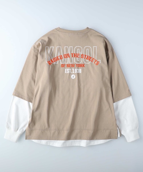 KANGOL(カンゴール)の「【KANGOL】レイヤード長袖Tシャツ(Tシャツ/カットソー・レディース・ベージュ/ネイビー/パープル・M/L)」の15枚目の写真