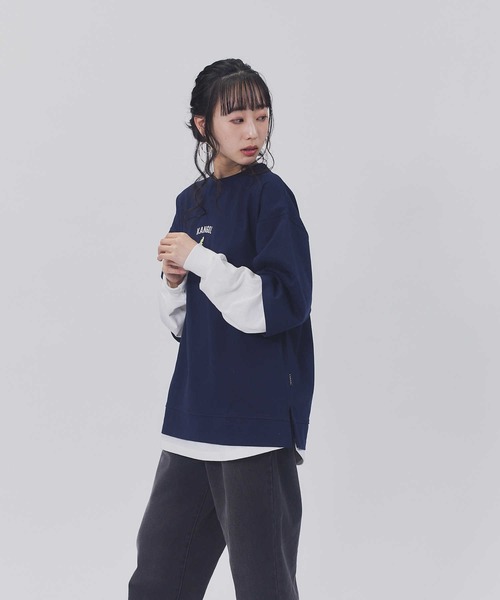 KANGOL(カンゴール)の「【KANGOL】レイヤード長袖Tシャツ(Tシャツ/カットソー・レディース・ベージュ/ネイビー/パープル・M/L)」の8枚目の写真