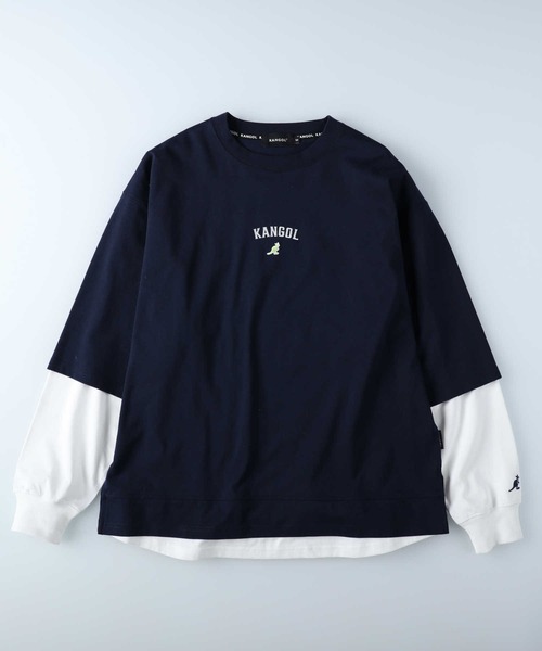 KANGOL(カンゴール)の「【KANGOL】レイヤード長袖Tシャツ(Tシャツ/カットソー・レディース・ベージュ/ネイビー/パープル・M/L)」の9枚目の写真