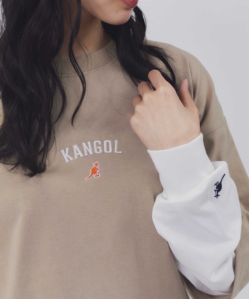 KANGOL(カンゴール)の「【KANGOL】レイヤード長袖Tシャツ(Tシャツ/カットソー・レディース・ベージュ/ネイビー/パープル・M/L)」の12枚目の写真