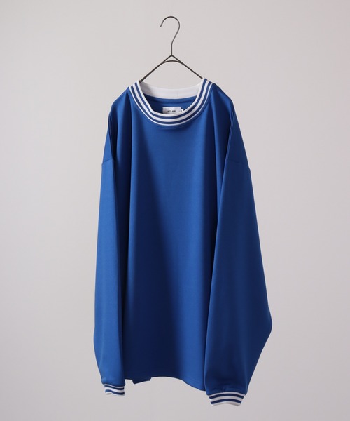 ATELANE(アテレーン)の「ATELANE ストレッチポンチリブラインロングスリーブTシャツ(Tシャツ/カットソー・メンズ・ブラック/ブルー/グレー・M/L)」の21枚目の写真
