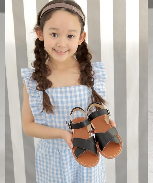 SOROTTO（ソロット）の「ぺたんこクロスサンダル（サンダル・キッズ・ブラック/アイボリー/キャメル・17.0cm/18.0cm/19.0cm/20.0cm/21.0cm）」の19枚目の写真