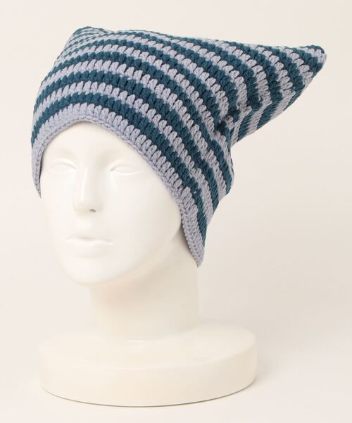 HIKA(ヒカ)の「【HIKA】猫耳ボーダーワッチCAP(ニットキャップ/ビーニー・レディース・グレー系その他/ブラウン系その他/グリーン系その他/ブラウン系その他2/グリーン系その他2/グリーン系その他3/ホワイト×ブラック/レッド系その他/グリーン系その他4/グリーン系その他5/グレー系その他2/ブラック/ホワイト/ブラック系その他・FREE)」の7枚目の写真