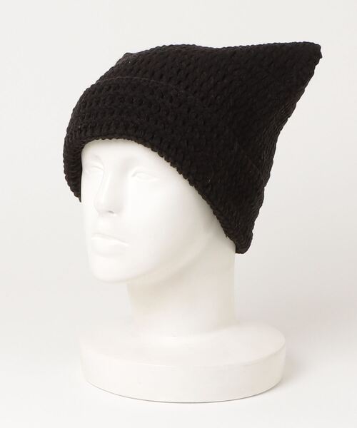 HIKA(ヒカ)の「【HIKA】猫耳ボーダーワッチCAP(ニットキャップ/ビーニー・レディース・グレー系その他/ブラウン系その他/グリーン系その他/ブラウン系その他2/グリーン系その他2/グリーン系その他3/ホワイト×ブラック/レッド系その他/グリーン系その他4/グリーン系その他5/グレー系その他2/ブラック/ホワイト/ブラック系その他・FREE)」の4枚目の写真
