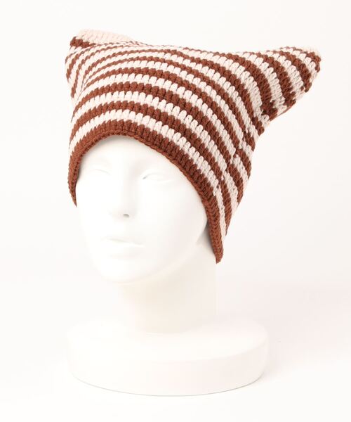 HIKA(ヒカ)の「【HIKA】猫耳ボーダーワッチCAP(ニットキャップ/ビーニー・レディース・グレー系その他/ブラウン系その他/グリーン系その他/ブラウン系その他2/グリーン系その他2/グリーン系その他3/ホワイト×ブラック/レッド系その他/グリーン系その他4/グリーン系その他5/グレー系その他2/ブラック/ホワイト/ブラック系その他・FREE)」の19枚目の写真