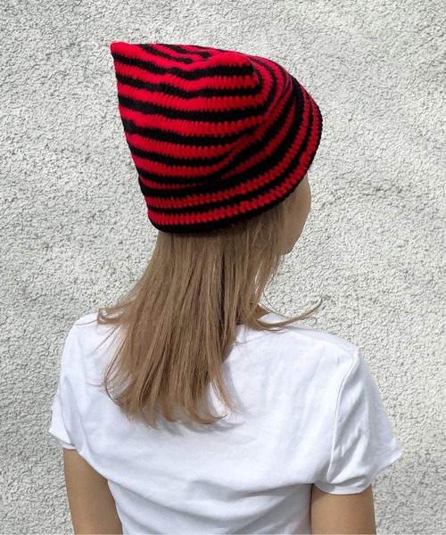 HIKA(ヒカ)の「【HIKA】猫耳ボーダーワッチCAP(ニットキャップ/ビーニー・レディース・グレー系その他/ブラウン系その他/グリーン系その他/ブラウン系その他2/グリーン系その他2/グリーン系その他3/ホワイト×ブラック/レッド系その他/グリーン系その他4/グリーン系その他5/グレー系その他2/ブラック/ホワイト/ブラック系その他・FREE)」の15枚目の写真