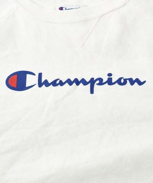 Champion(チャンピオン)の「【ヴィンテージ古着】Y2K Champion/チャンピオン ロゴプリント ラグランスウェット(スウェット・メンズ・ホワイト・LARGE)」の5枚目の写真