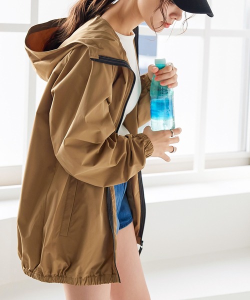 KOBE LETTUCE（コウベレタス）の「水陸両用 UVカットフルジップパーカー（パーカー・レディース・タン/オフホワイト/ブラック/ライトカーキ/ライトベージュ/ネイビー・FREE）」の16枚目の写真